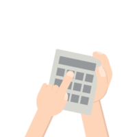 Hand Holding Calculator png