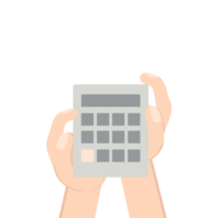 Hand Holding Calculator png