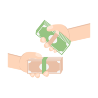 Hand Holding Pile of Money png