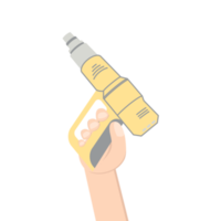 Right Handed Holding Hot Gun Construction Tool Equipment png