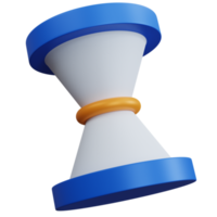 renderizado 3d de reloj de arena aislado png