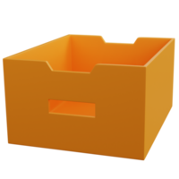 almacenamiento de archivos de renderizado 3d vacío aislado png