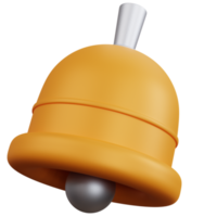 3d rendering hand bell isolated png