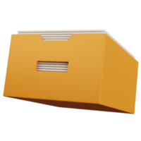 almacenamiento de archivos de renderizado 3d flotante aislado png