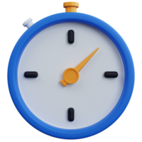 3d rendering blue stopwatch isolated png