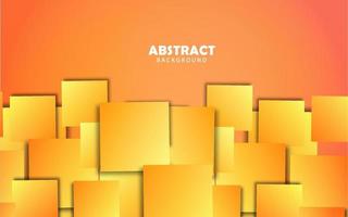 Abstract geometric square orange color background vector