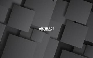 Abstract geometric square dark black background vector