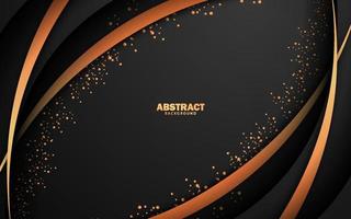 Abstract black golden luxury background vector