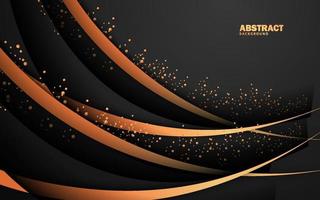 Abstract black golden luxury background vector