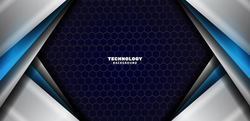 Modern abstract technology silver blue color background