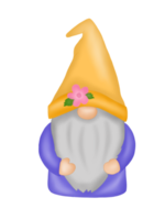 gnome de lapin de pâques avec oeuf de pâques png