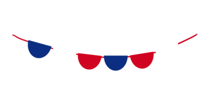 4th of July Bunting png