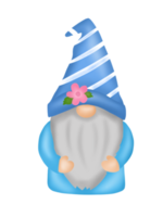 gnome de lapin de pâques avec oeuf de pâques png