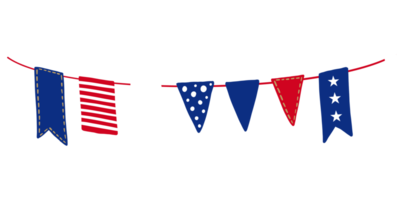 4th of July Bunting png