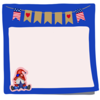 4th of July Sticky note png