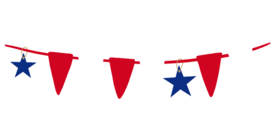 4th of July Bunting png