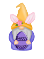 Easter Bunny Gnome with Easter Egg png