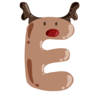 Weihnachts-Rentier-Alphabet-Set png