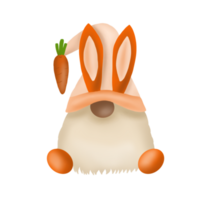 gnome de lapin de pâques avec oeuf de pâques png