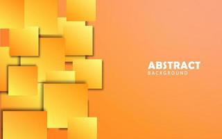 Abstract geometric square orange color background vector