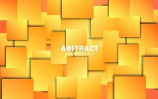 Abstract geometric square orange color background vector