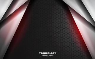 Abstract technology silver metal and black background vector