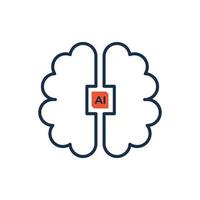 artificial intelligence icon vector design