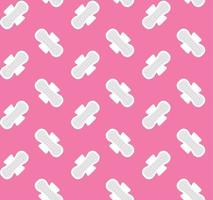 Vector seamless pattern of flat menstrual pad