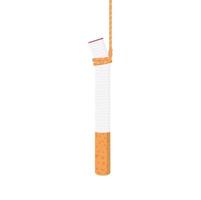 Cigarette cross shadow with rope sign vector