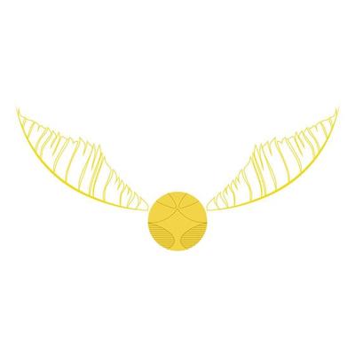 The golden snitch from the movie Harry Potter. Vector illustration 10835587  Vector Art at Vecteezy