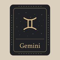 Gemini zodiac icon. Vector illustration.