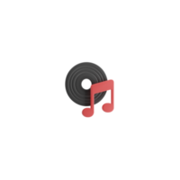 3d Isolated Things about Music png