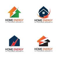 Home Power Energy Logo Vector Icon Symbol Design Illustration