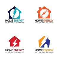 Home Power Energy Logo Vector Icon Symbol Design Illustration