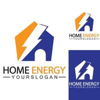 Home Power Energy Logo Vector Icon Symbol Design Illustration