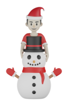 3d Isolated Men at Christmas png