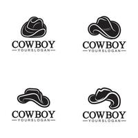 sombrero de vaquero, logotipo, icono, vector, diseño, plantilla vector