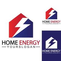 Home Power Energy Logo Vector Icon Symbol Design Illustration