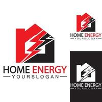 Home Power Energy Logo Vector Icon Symbol Design Illustration