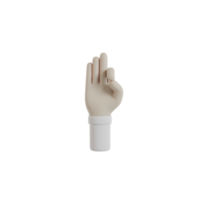 3d isolerat hand gest rörelse png