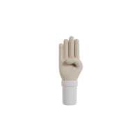 3d isolerat hand gest rörelse png