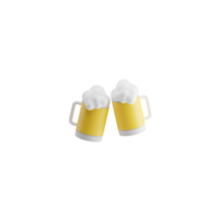 3d isolato birra icona png