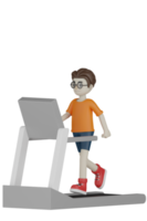 3d Isolated Men doing activities with orange clothes png