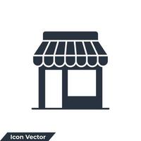 tienda icono logo vector ilustración. plantilla de símbolo de mercado para la colección de diseño gráfico y web