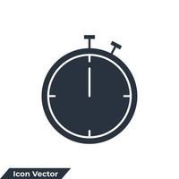 stopwatch icon logo vector illustration. stop watch timer symbol template for graphic and web design collection