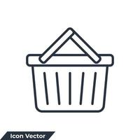 basket icon logo vector illustration. basket symbol template for graphic and web design collection