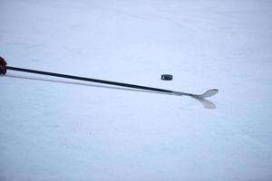 retrato de jugador de hockey sobre hielo foto