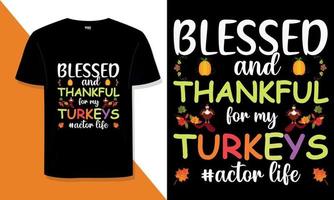 Thanksgiving t shirt design Do you need a thanksgiving typography t shirt design for a t shirt for your print on demand store vector