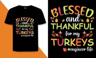 Thanksgiving t shirt design Do you need a thanksgiving typography t shirt design for a t shirt for your print on demand store vector