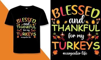 Thanksgiving t shirt design Do you need a thanksgiving typography t shirt design for a t shirt for your print on demand store vector